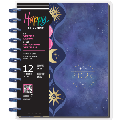 Star Signs - Big Vertical 12 Month Dated Planner