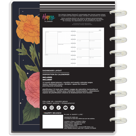 Dark Garden - Classic Dashboard 12 Month Dated Planner