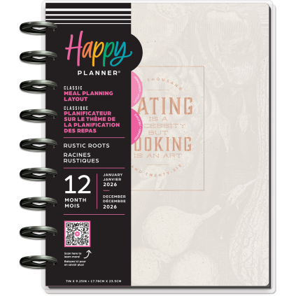 Rustic Roots - Classic Meal Planning 12 Month Dated Planner