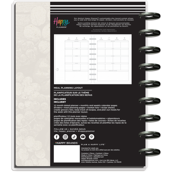 Rustic Roots - Classic Meal Planning 12 Month Dated Planner