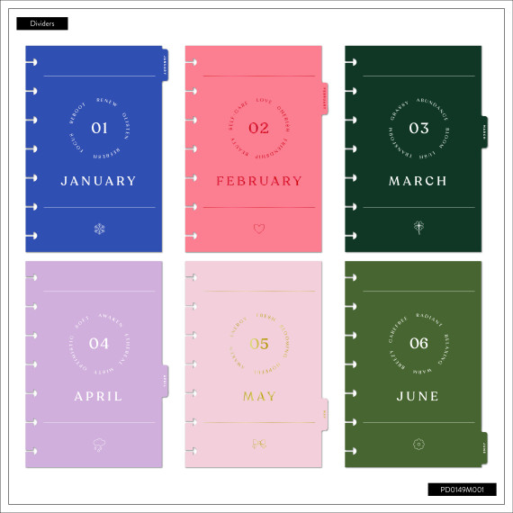 Autumn Hues - Mini Dashboard 12 Month Dated Planner