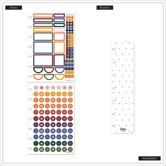 Autumn Hues - Mini Dashboard 12 Month Dated Planner
