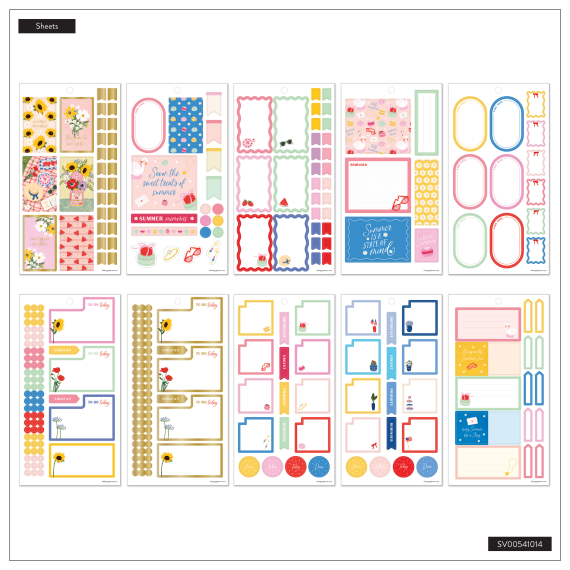 Summer Charm - Classic 30 Sheet Sticker Value Pack