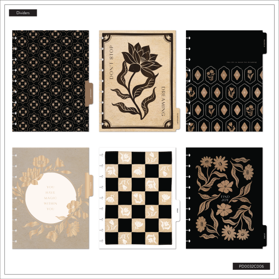 Krafted Florals - Classic Dashboard 18 Month Dated Planner