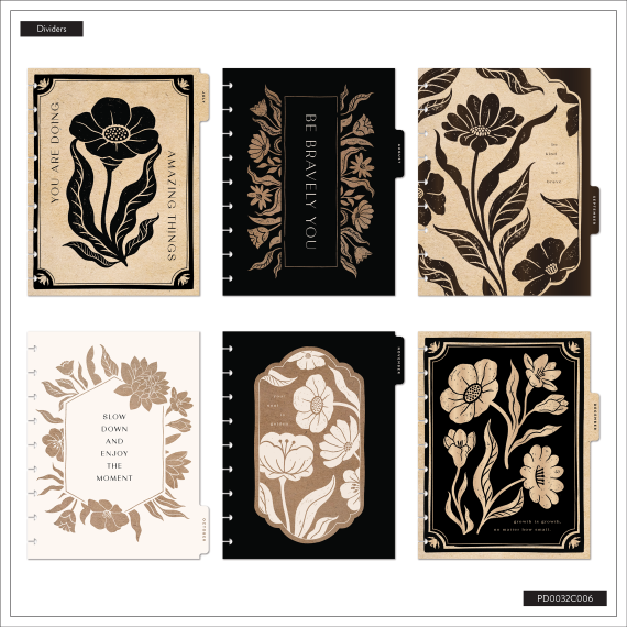 Krafted Florals - Classic Dashboard 18 Month Dated Planner