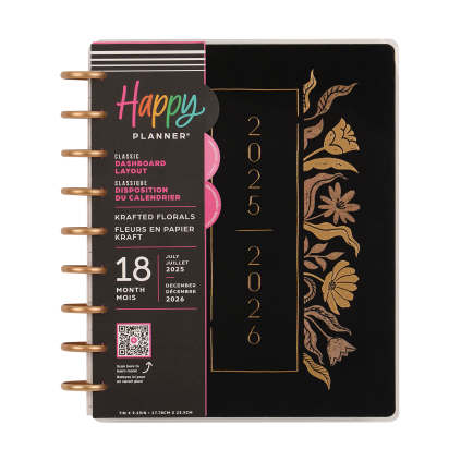 Krafted Florals - Classic Dashboard 18 Month Dated Planner