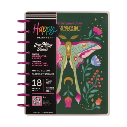 Mystic Blooms - Classic Horizontal 18 Month Dated Planner