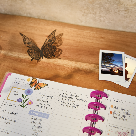 Mystic Blooms - Classic Horizontal 18 Month Dated Planner