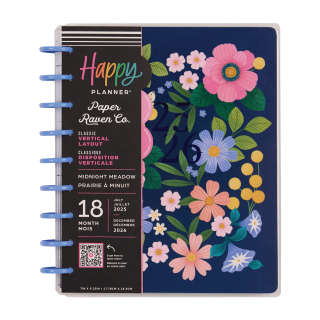 Midnight Meadow - Classic Vertical 18 Month Dated Planner