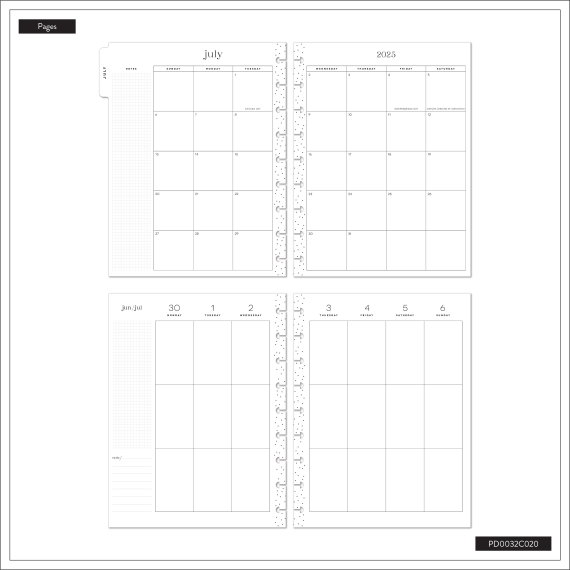Midnight Meadow - Classic Vertical 18 Month Dated Planner
