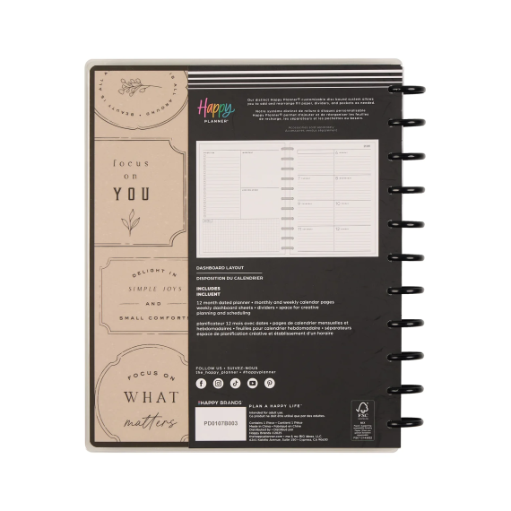 Heritage Charm - Big Dashboard  12 Month Dated Planner