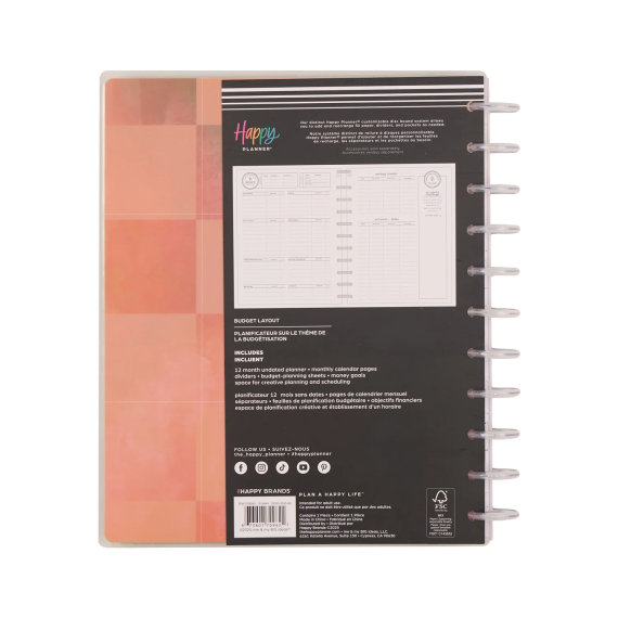 Textured Canvas - Big Budget 12 Month Planner