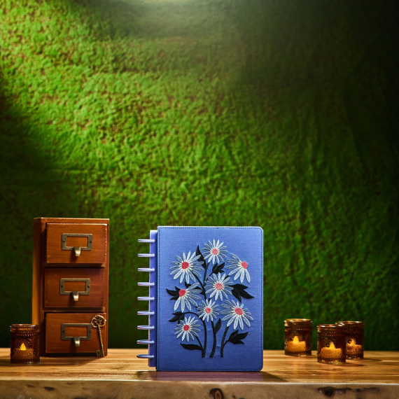 Florescent Embroidery - Classic Vertical Dated Planner