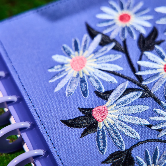 Florescent Embroidery - Classic Vertical Dated Planner