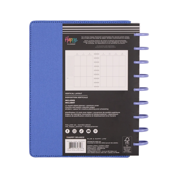 Florescent Embroidery - Classic Vertical Dated Planner