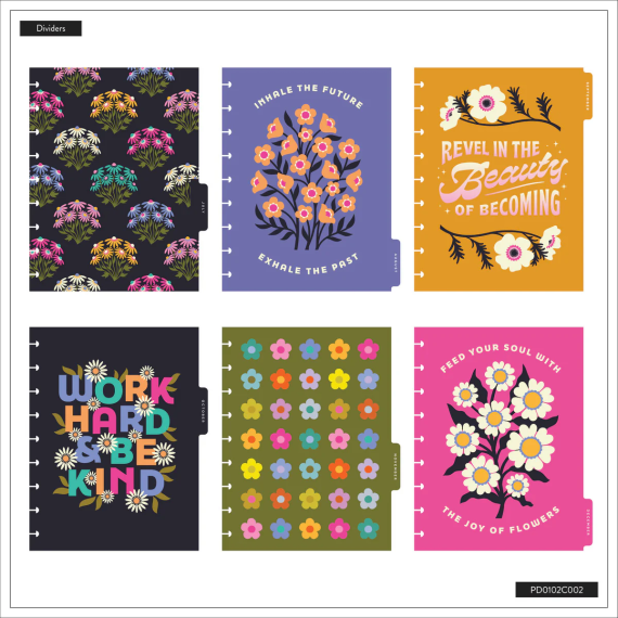 Florescent Embroidery - Classic Vertical Dated Planner