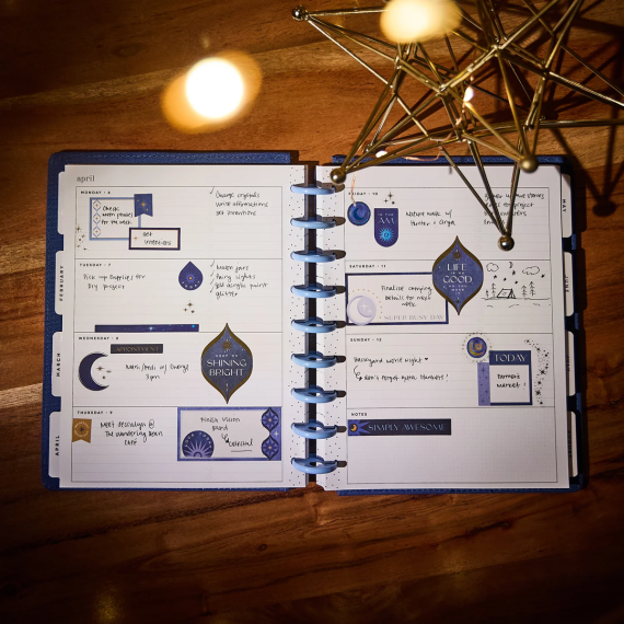 Star Signs - Classic Horizontal Embriodery Dated Planner