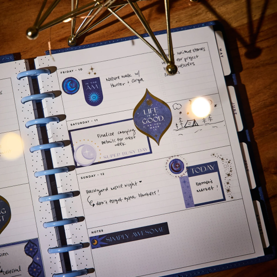 Star Signs - Classic Horizontal Embriodery Dated Planner