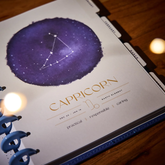 Star Signs - Classic Horizontal Embriodery Dated Planner