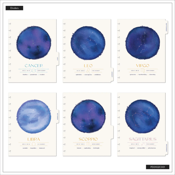 Star Signs - Classic Horizontal Embriodery Dated Planner