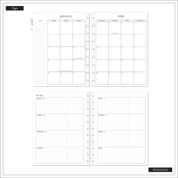 Pop Splash Patchwork - Classic Horizontal Vegan Planner