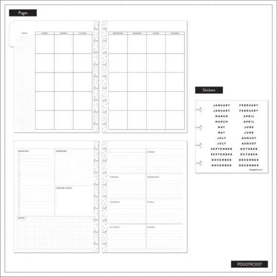 Soft Pop - Classic Dashboard Undated Planner