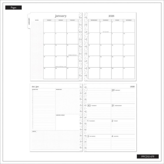 Vintage Garden - Classic Dashboard Dated Planner - INTL