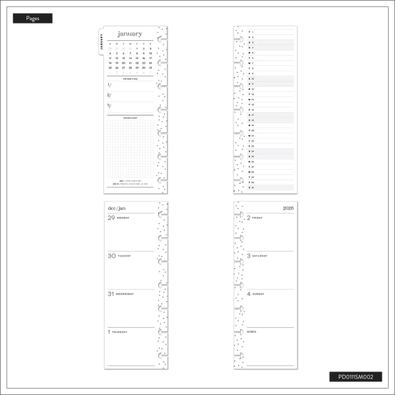 Florescent - Skinny Mini 12 Month Planner