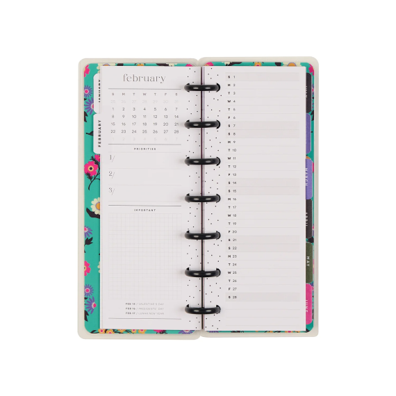 Florescent - Skinny Mini 12 Month Planner
