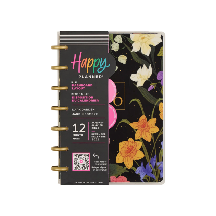 Dark Garden - Mini Dashboard Dated Happy Planner