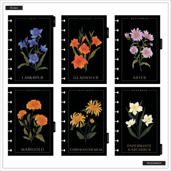 Dark Garden - Mini Dashboard Dated Happy Planner