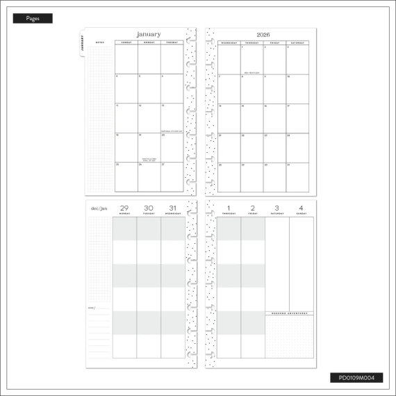 Butterfly Botanics - Mini Color Block Dated Happy Planner