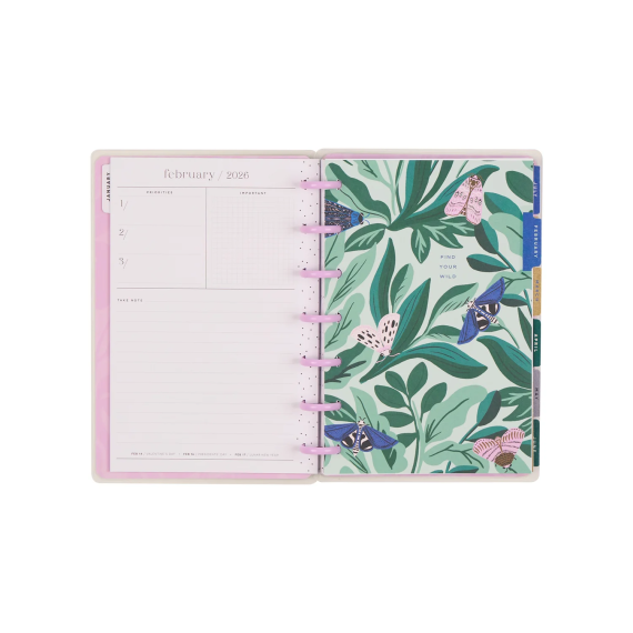 Butterfly Botanics - Mini Color Block Dated Happy Planner