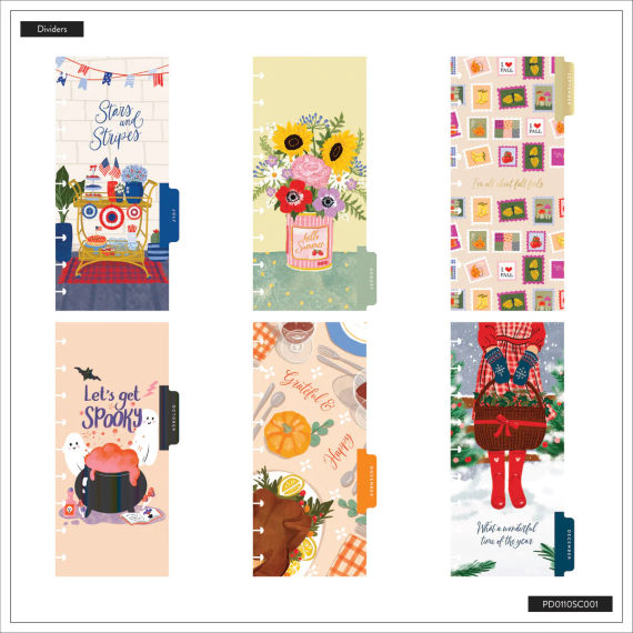 Seasonal Charm - Skinny Classic Datert Happy Planner