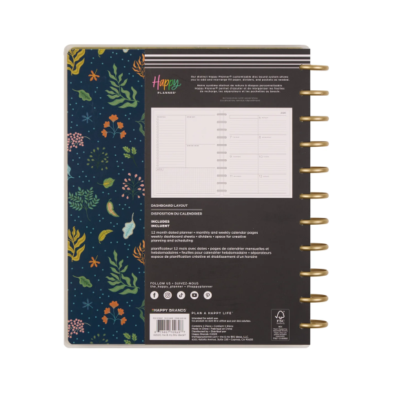 Herbarium - Big Dashboard Dated Happy Planner