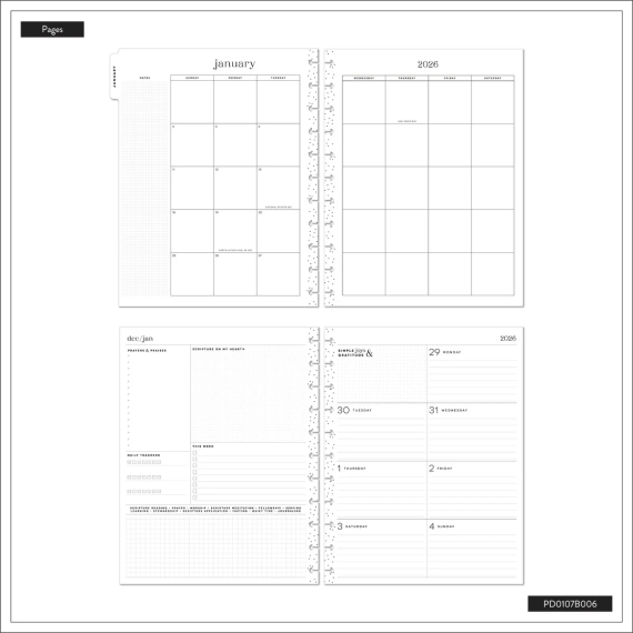 Watercolor Grace - Big Faith Dated Happy Planner