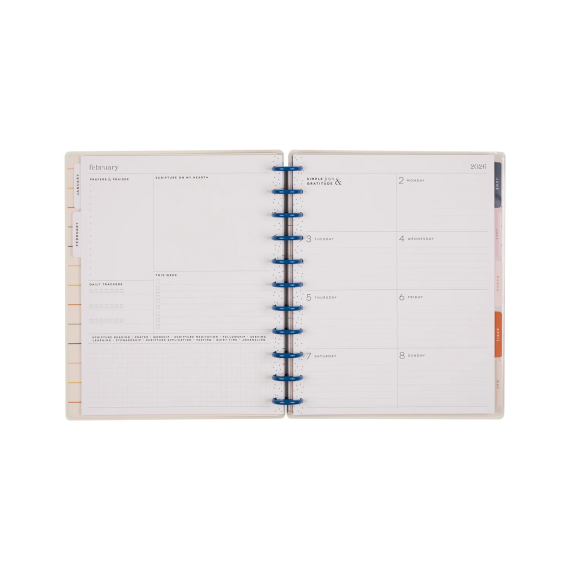 Watercolor Grace - Big Faith Dated Happy Planner