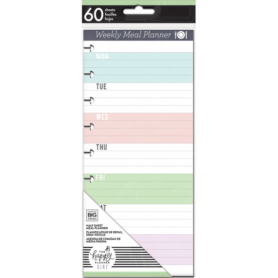 Classic Weekly Meal Planner - Half Sheets - Classic Filler Paper