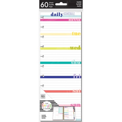 Daily Schedule - BIG Half Sheet Filler Paper