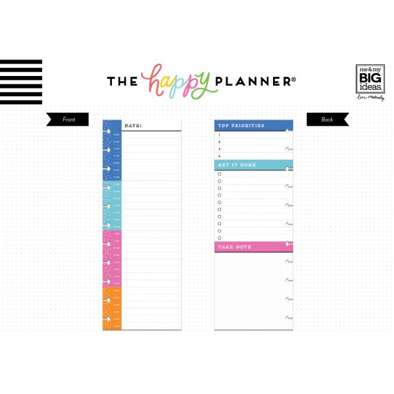 Daily Schedule - BIG Half Sheet Filler Paper