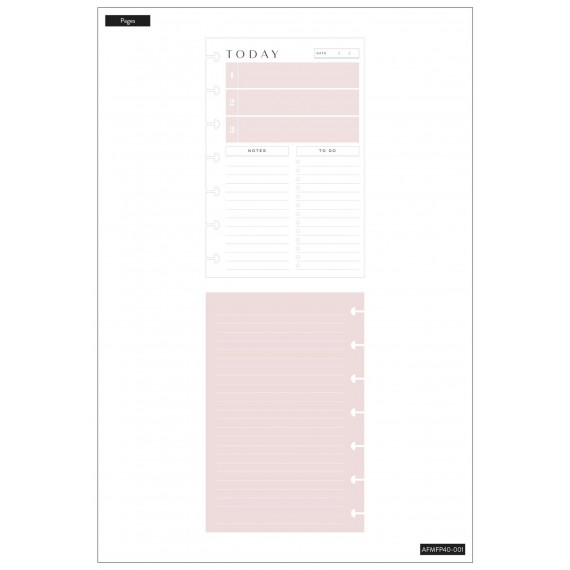 Daily Schedule & To Dos - Minimalist Mini Filler Paper