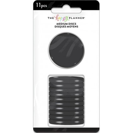 Solid Black Medium Plastic Disc Set