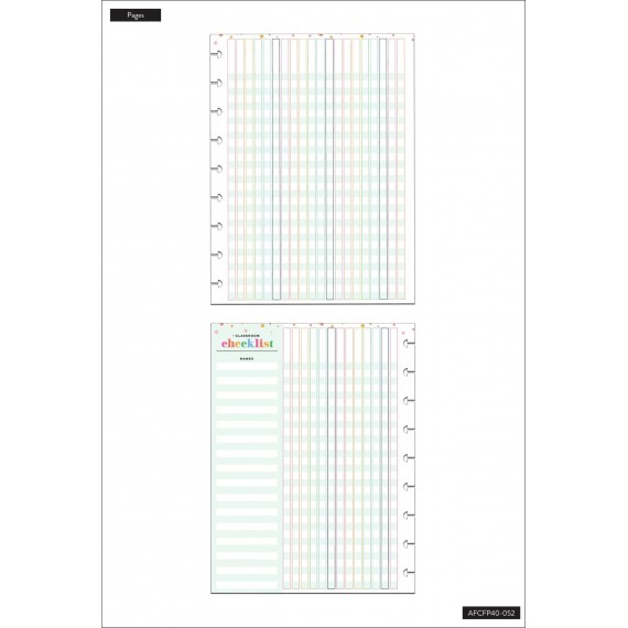 Teacher Checklist - Classic Filler Paper
