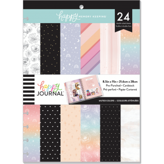 Muted Colors - Big Pre Punched Cardstock Photo Pages