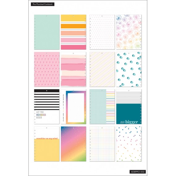 Bright - Big Pre Punched Cardstock Photo Pages