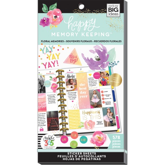 Floral Memories - BIG - Happy Memory Keeping - Value Pack Stickers