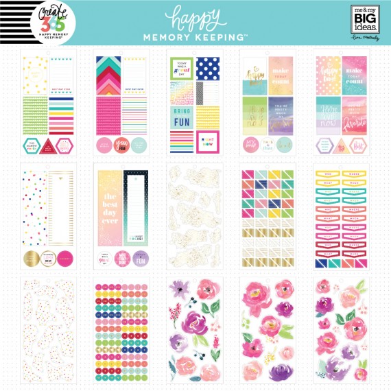 Floral Memories - BIG - Happy Memory Keeping - Value Pack Stickers