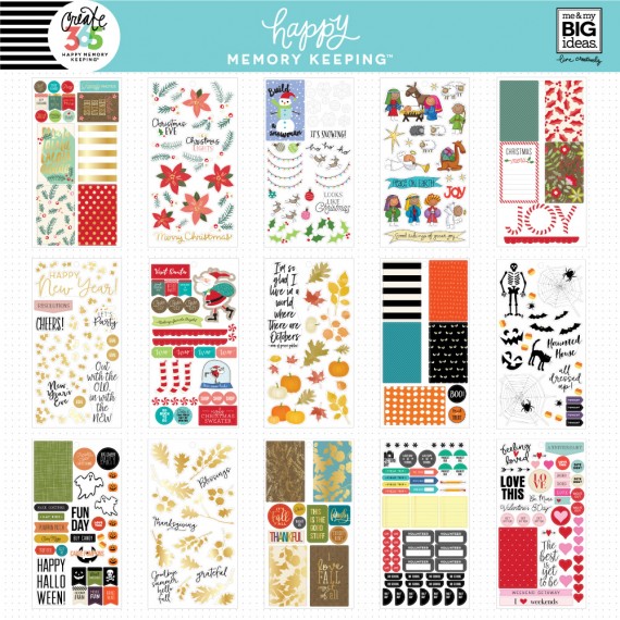 Holidays - BIG - Happy Memory Keeping - Value Pack Stickers