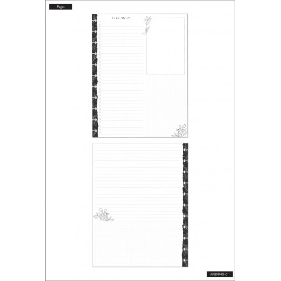 Black & White Florals - BIG - Filler paper