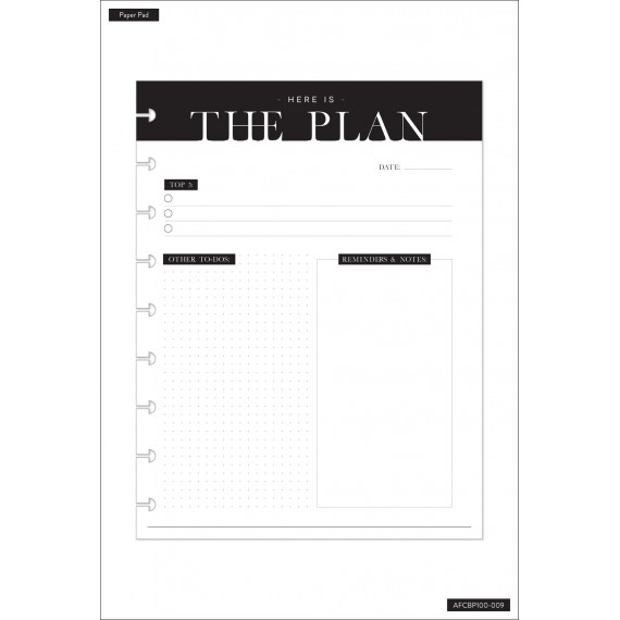 The Plan - Classic Block Pad